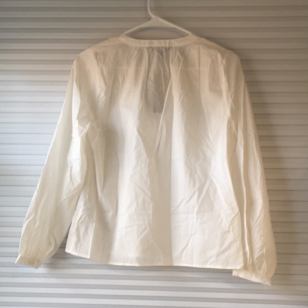 NWT Banana Republic Petite Cotton Balloon-Sleeve Top - Picture 9 of 9